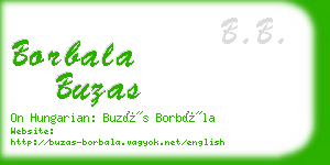 borbala buzas business card